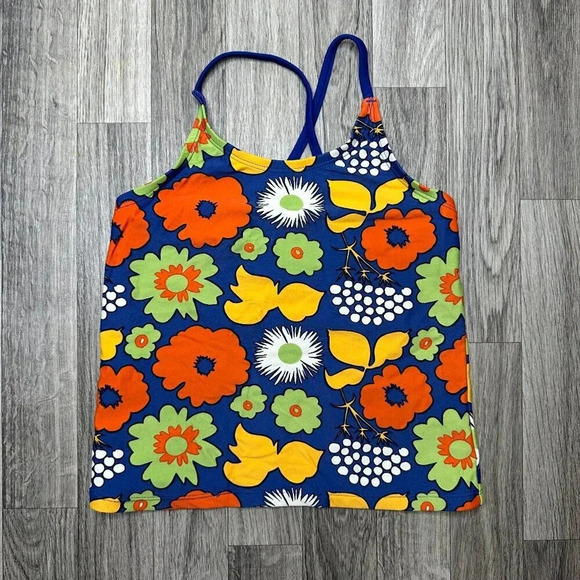 Marimekko X Target Girls Floral Colorful Tankini Swim Suit Top Size Large - Picture 1 of 6